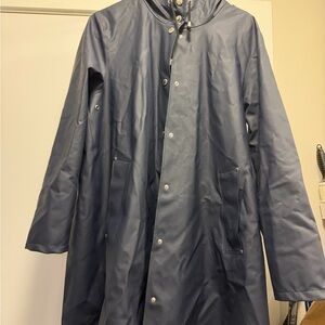 Women’s Stutterheim Navy Hooded Raincoat